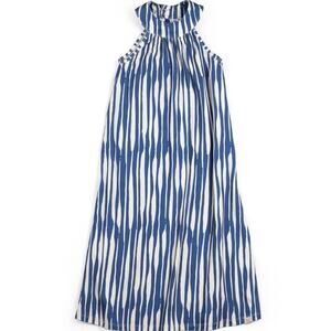 Omi Jo Well Dressed Wolf WDW Blue Stripe Yoke Maxi Size 9/10 NWT